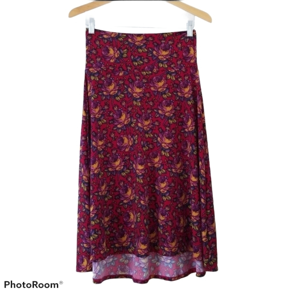 LuLaRoe Azure Rose Design Skirt